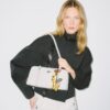 Small Crinkle Leather Marshmallow Satchel