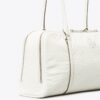Small Crinkle Leather Marshmallow Satchel