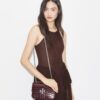 Small Eleanor Croc-Embossed Shoulder Bag