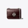 Small Eleanor Croc-Embossed Shoulder Bag