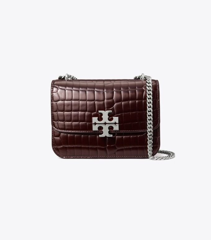 Small Eleanor Croc-Embossed Shoulder Bag