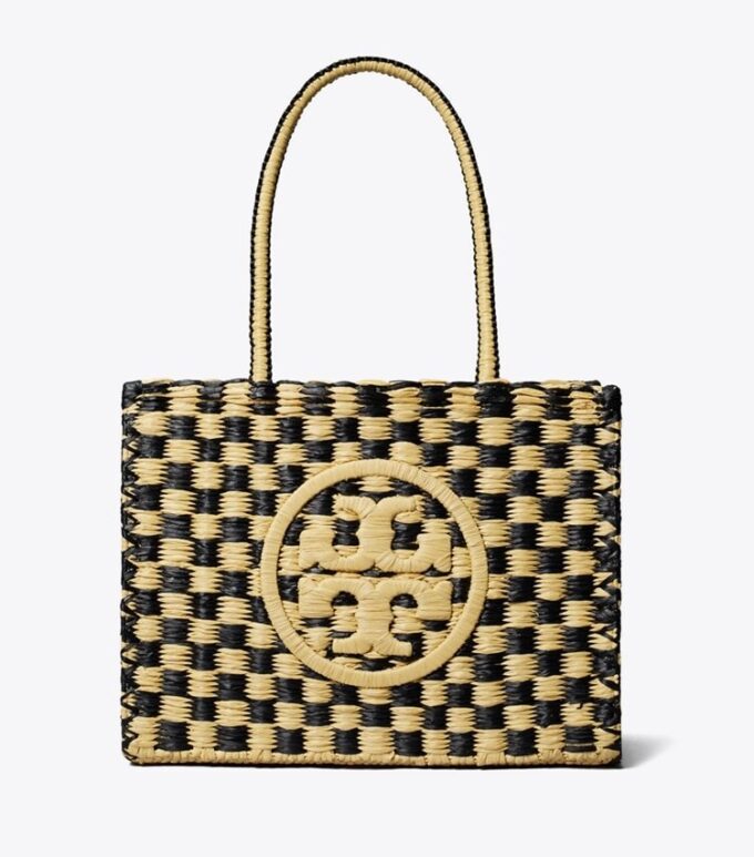 Small Ella Hand-Crocheted Checkered Tote
