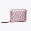 Small Kira Moto Quilt Metallic Zip-Around Wallet