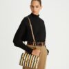 Small Kira Stripe Top-Handle Satchel