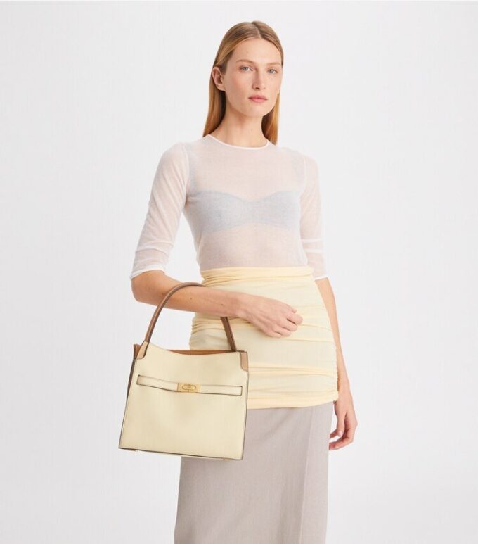 Small Lee Radziwill Pebbled Double Bag