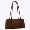 Small Marshmallow Suede Satchel