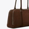 Small Marshmallow Suede Satchel