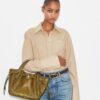 Small Romy Croc-Embossed Tote