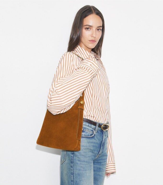 Small Romy Suede Hobo Bag