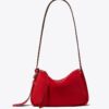 Small Romy Suede Pick Stitch Shoulder Bag