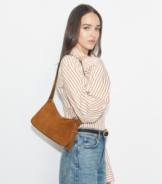 Small Romy Suede Shoulder Bag