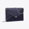 Smooth Leather Envelope Chain Pouch