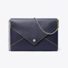 Smooth Leather Envelope Chain Pouch