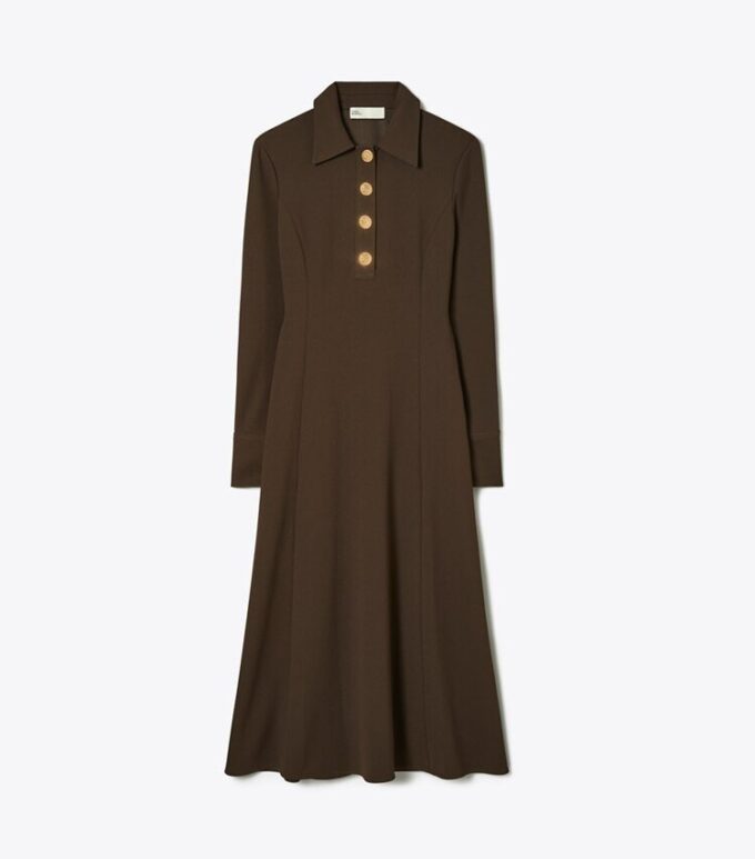 Solid Crepe Shirtdress Solid Crepe Shirtdress