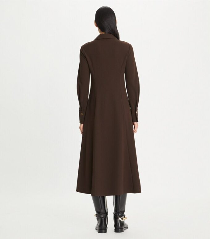 Solid Crepe Shirtdress Solid Crepe Shirtdress