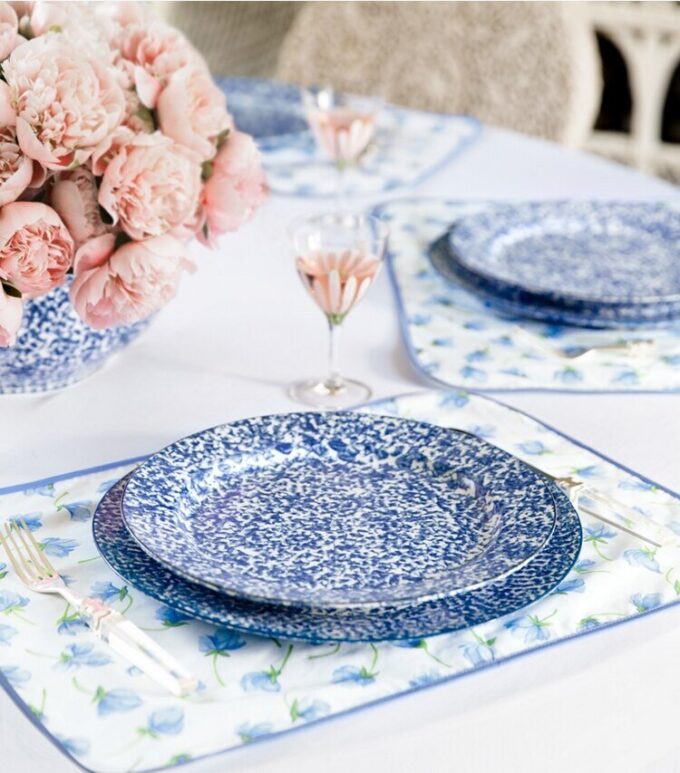 Spongeware Dinner Plate, Set Of 2