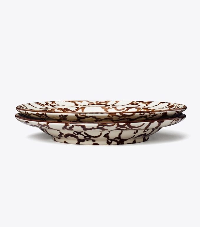 Spongeware Rim Soup Bowl, Set Of 2
