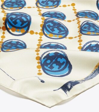 Stamped T Monogram Neckerchief