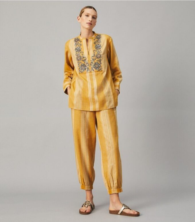 Striped Cinched Ankle Pant Striped Cinched Ankle Pant