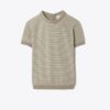 Striped Nylon Mockneck Striped Nylon Mockneck
