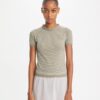 Striped Nylon Mockneck Striped Nylon Mockneck