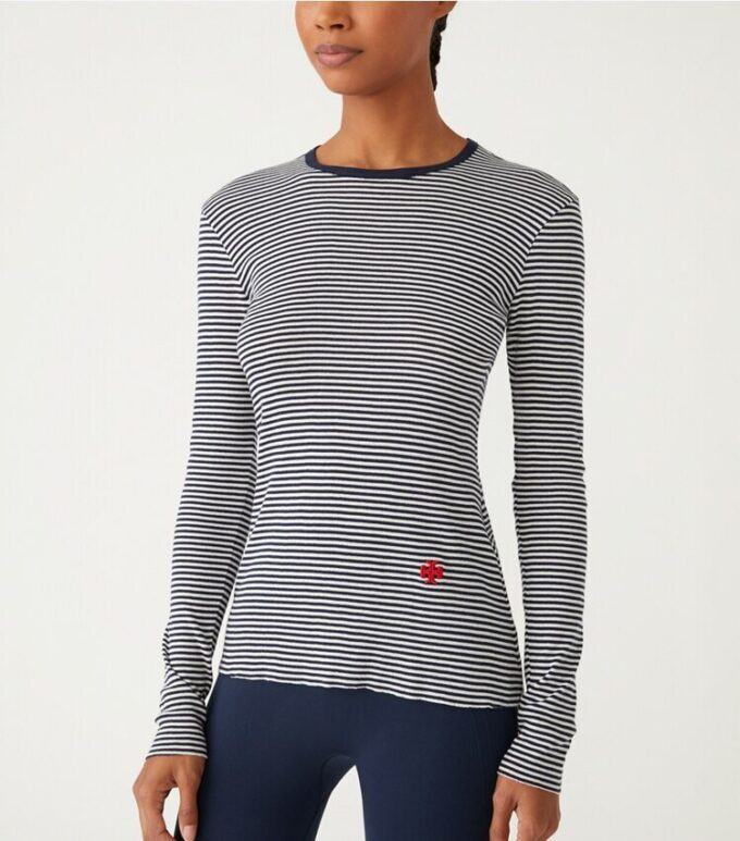 Striped Tissue-Weight Rib Long-Sleeve T-Shirt Striped Tissue-Weight Rib Long-Sleeve T-Shirt