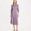 Striped Viscose Shirtdress Striped Viscose Shirtdress