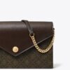 T Monogram Coated Canvas Envelope Crossbody
