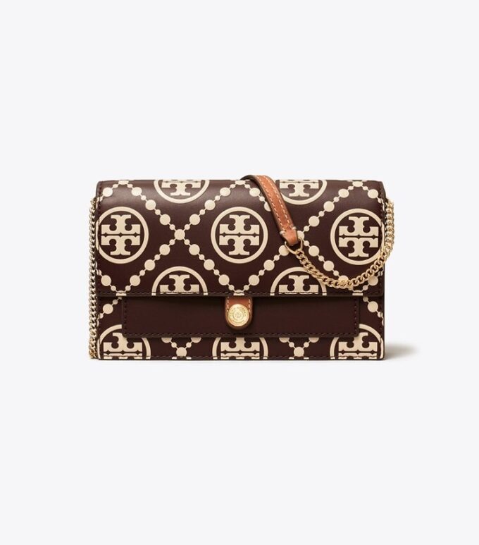 T Monogram Contrast Embossed Crossbody