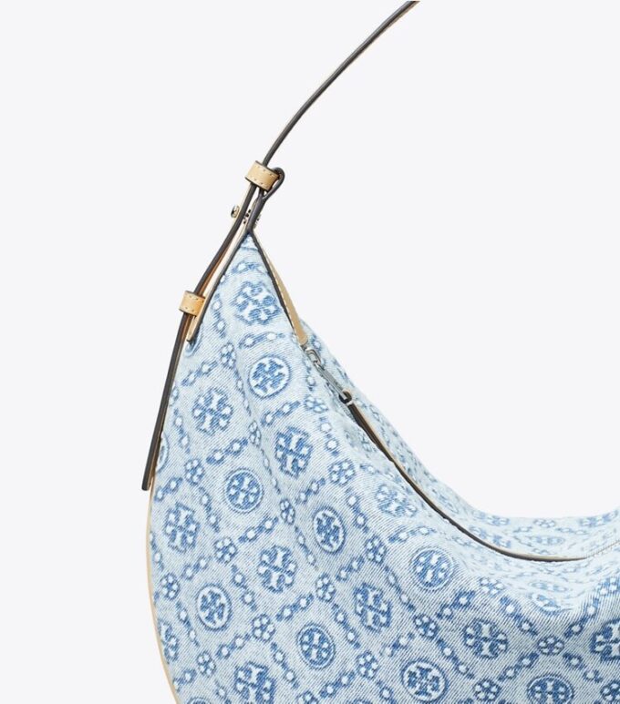 T Monogram Denim Balloon Bag