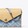 T Monogram Denim Envelope Crossbody
