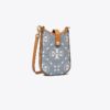 T Monogram Denim Phone Crossbody