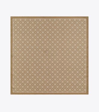 T Monogram Double-Sided Silk Square Scarf