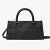 T Monogram Embossed Small East-West Tote