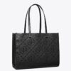 T Monogram Embossed Tote