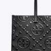 T Monogram Embossed Tote