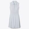T Monogram Jacquard Pleated Golf Dress