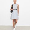 T Monogram Jacquard Pleated Golf Dress