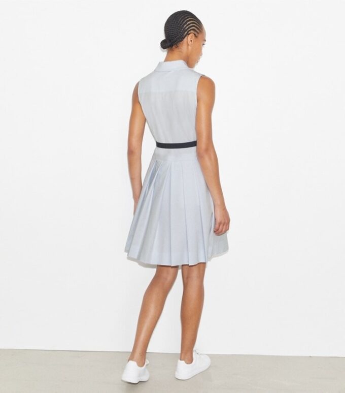 T Monogram Jacquard Pleated Golf Dress