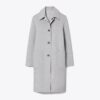 T Monogram Jacquard Reversible Wool Coat