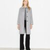 T Monogram Jacquard Reversible Wool Coat