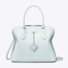 T Monogram Leather Swing Satchel