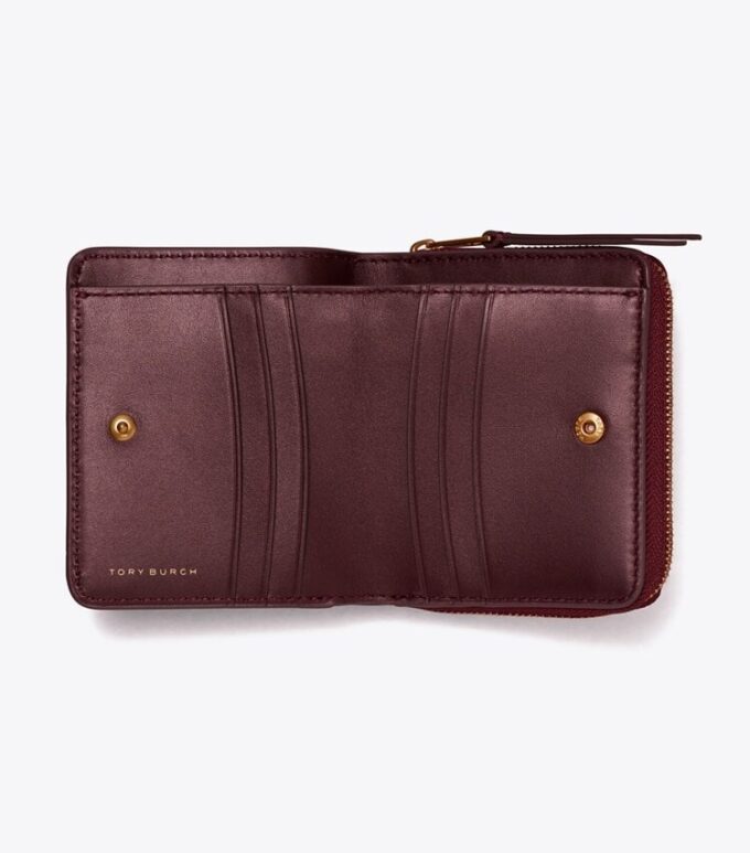 T Monogram Patent Embossed Bi-Fold Wallet