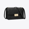 T Monogram Pebbled Shoulder Bag