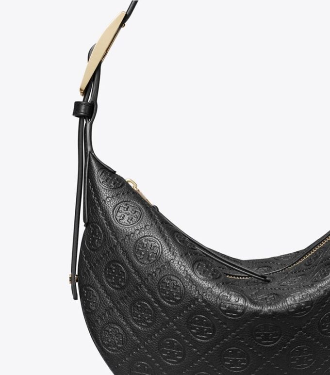 T Monogram Pebbled Small Balloon Bag