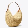 T Monogram Raffia Balloon Bag
