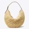 T Monogram Raffia Balloon Bag