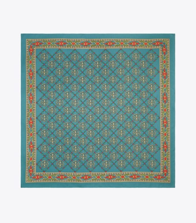 T Monogram Silk Square Scarf