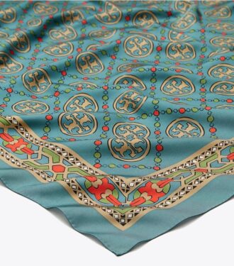 T Monogram Silk Square Scarf