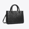 T Monogram Top-Handle Embossed Tote
